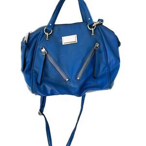 Y2K Cobalt Blue Juicy Couture 2 Way Faux Leather Boho Bag